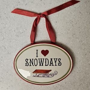 Christmas I Love Snowdays Sled Ornament or Hanger